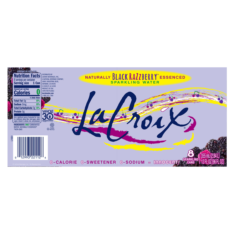 La Croix Black Razzberry 8pk 12oz Can