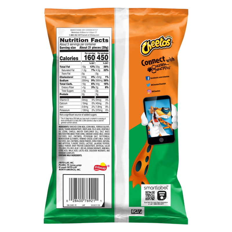 Cheetos Crunchy Cheddar Jalapeno 2.875oz
