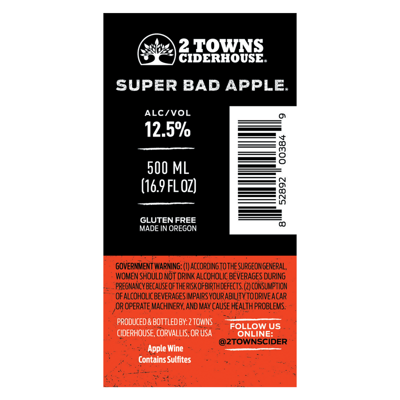 2 Towns Super Bad Apple 500ml