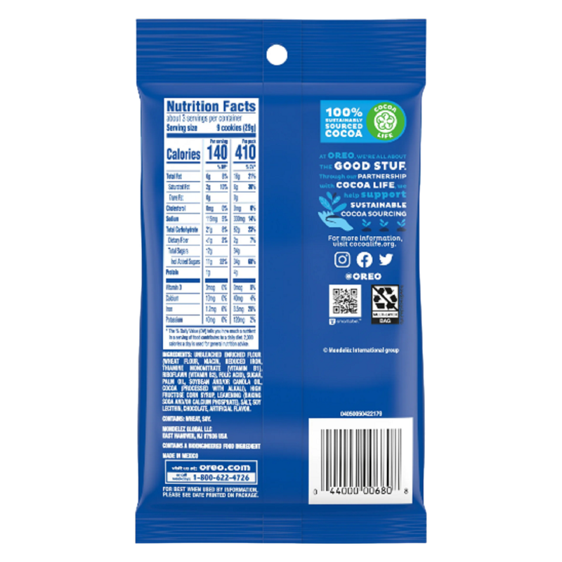 OREO Mini Chocolate Sandwich Cookies, 3oz