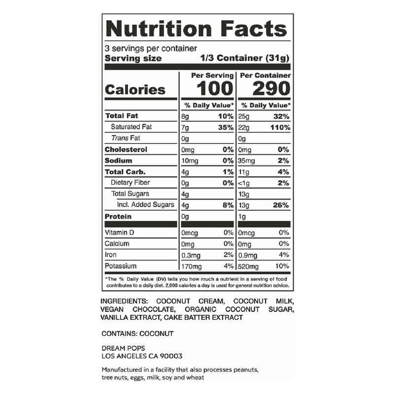 Dream Pops Birthday Cake Dream Non-Dairy Bites 4oz