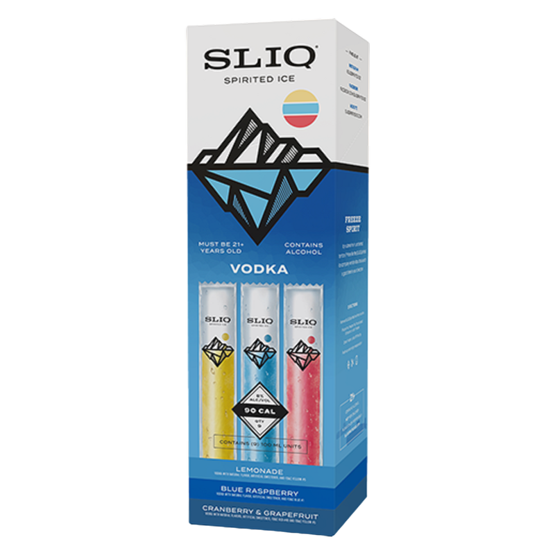 SLIQ Spirited Ice Assorted Vodka Pops 9pk 100ml