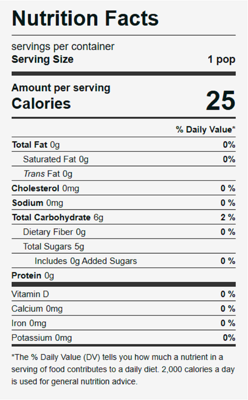 GoodPop Orange Cherry Grape Junior Pops 6 ct