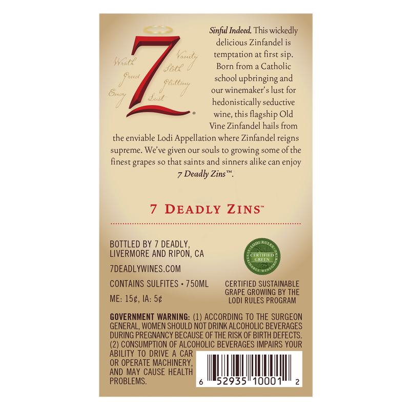 7 Deadly Zins 750ml
