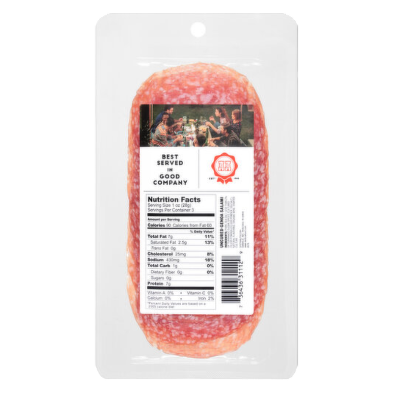 Del Duca Genoa Sliced Salami - 3oz