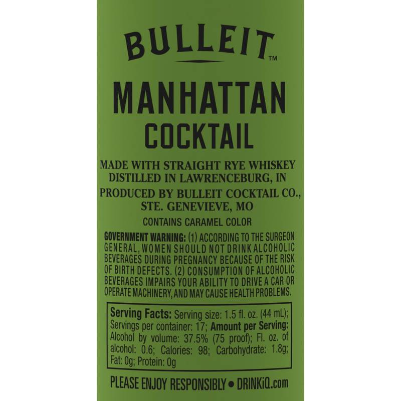 Bulleit Manhattan Cocktail 750ml