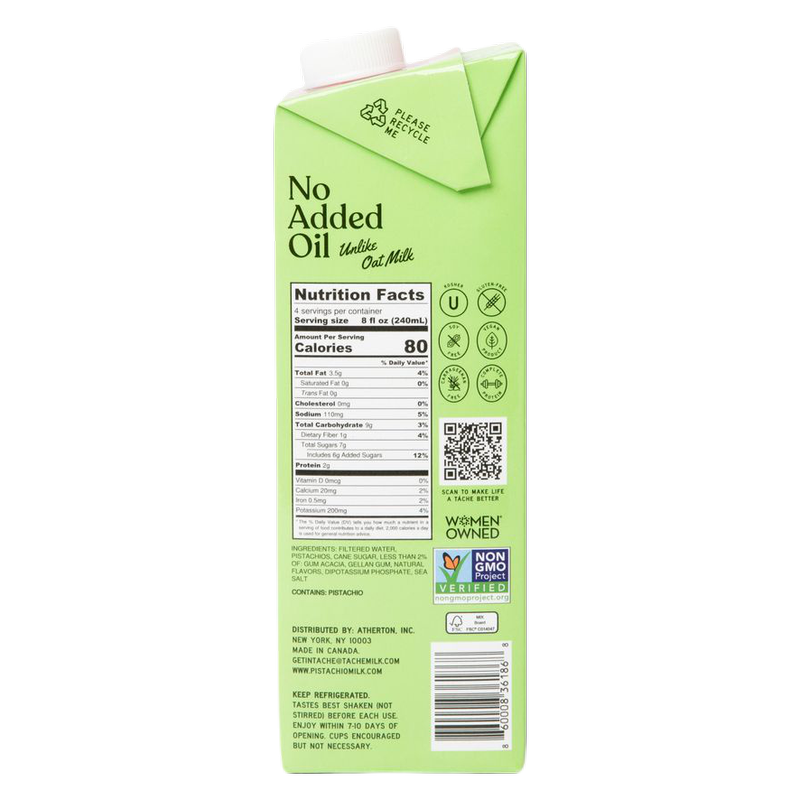 Tache Vanilla Plant Based Milk 32oz Ctn