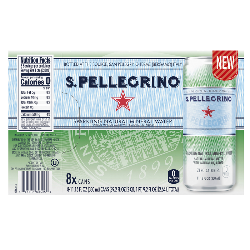 San Pellegrino Sparkling Water 8pk 11.2oz Can