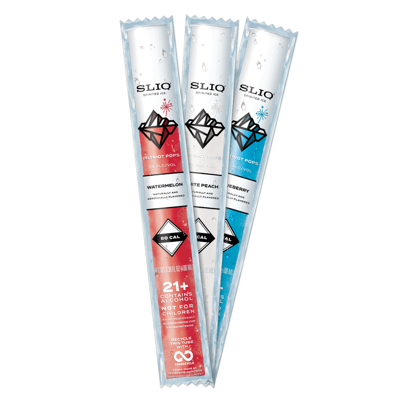 SLIQ Spirited Ice Patriot Pops 12pk 100ml 5% ABV