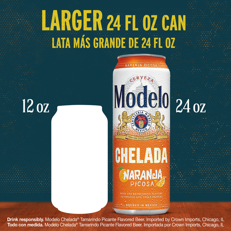 Modelo Chelada Naranja Picosa Single 24oz Can 3.2% ABV