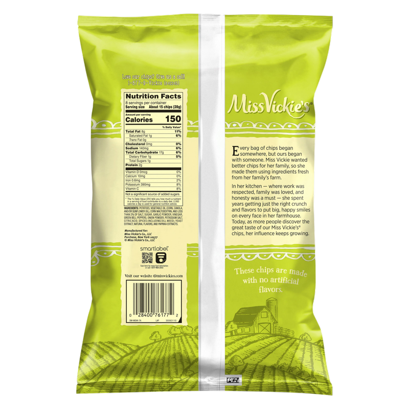 Miss Vickie's Potato Chips Spicy Dill Pickle Flavored 8oz