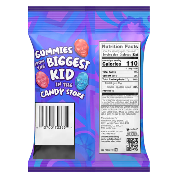 SHAQ-A-LICIOUS Original Gummies Bag, 6.2 oz