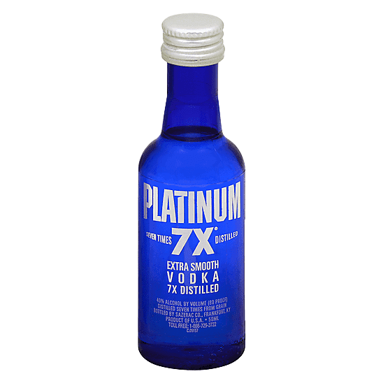Platinum 7X Vodka 50ml (80 Proof)
