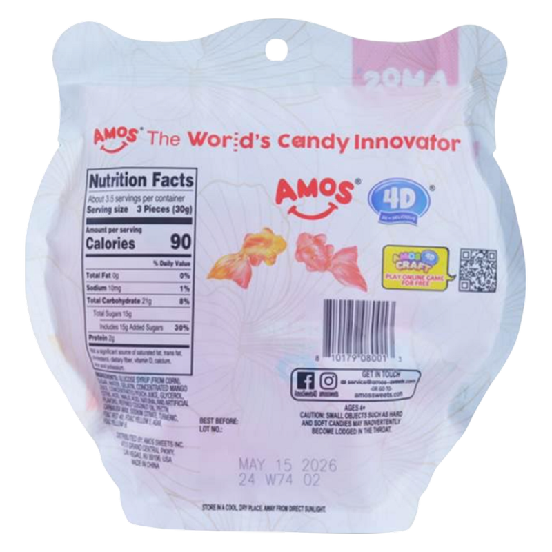 Amos 4D Gummy Lucky Fish, 3.95oz