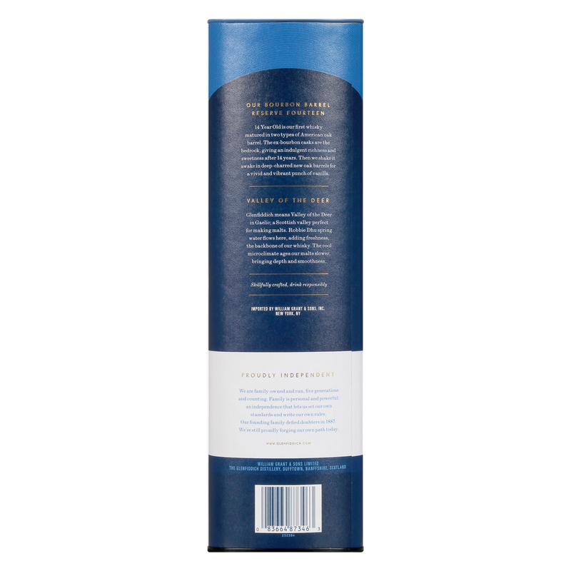 Glenfiddich 14 Yr Bourbon Barrel Scotch Whisky 750ml