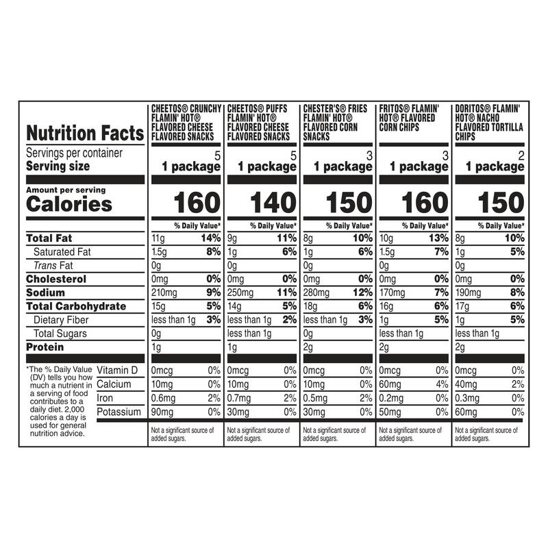 Frito Lay Snacks Flamin' Hot Mix Variety Pack 18ct