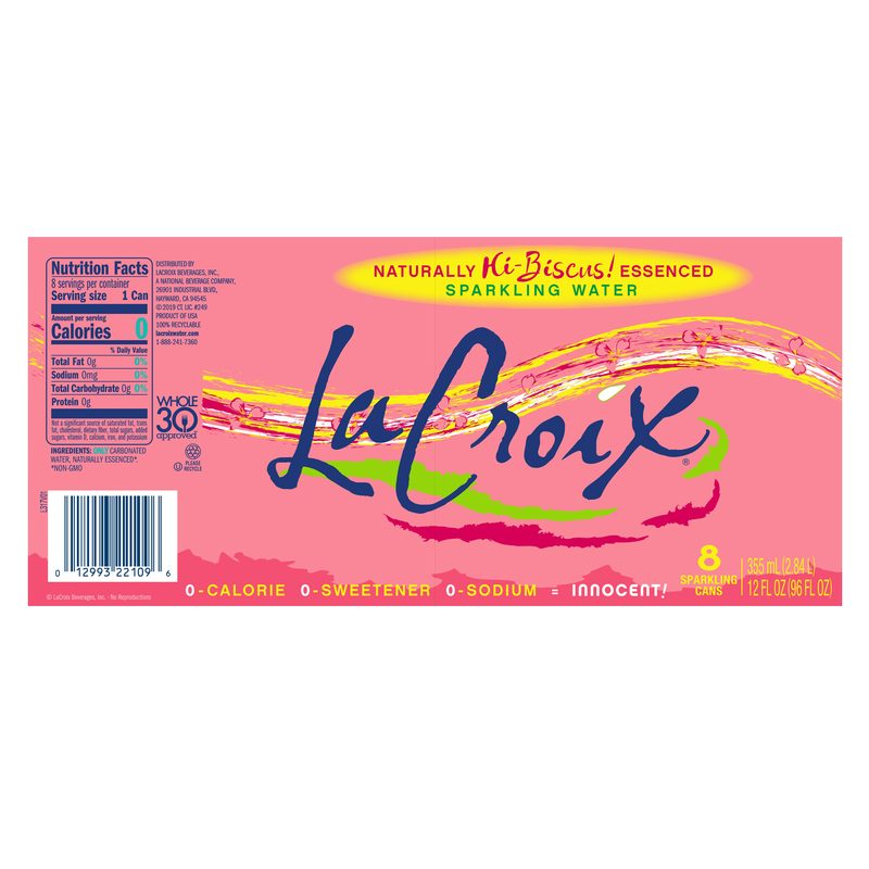 La Croix Hibiscus Sparkling Water 8pk 12oz