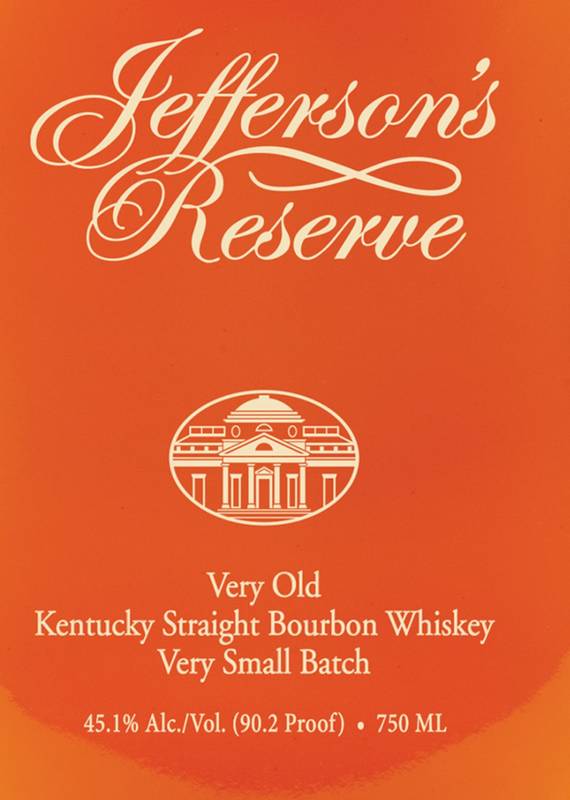 Jefferson's Reserve Small Batch Bourbon 750ml (90 Proof)