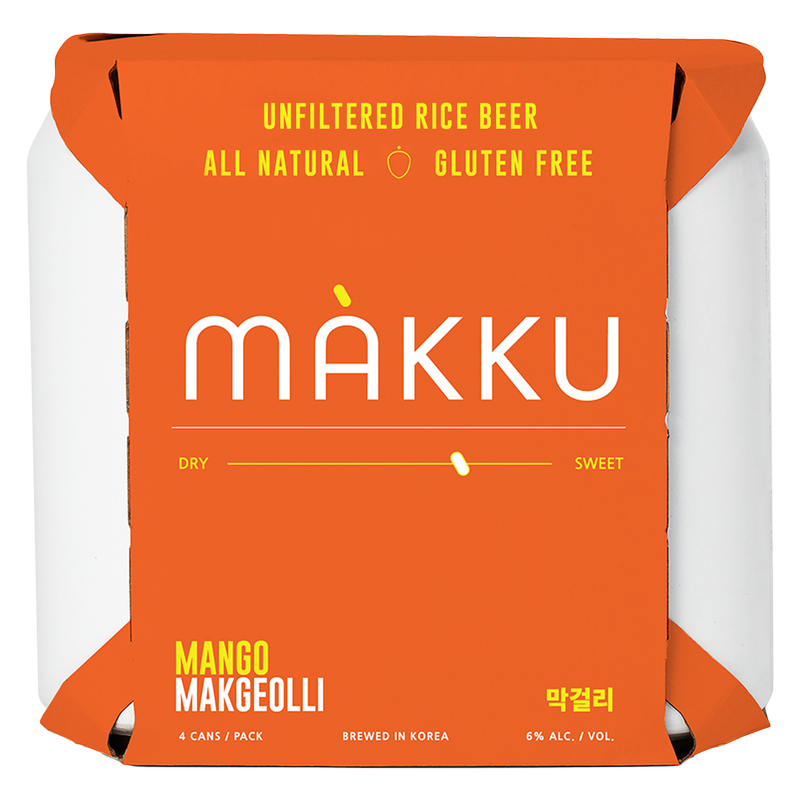Makku Mango Rice Beer 4pk 12oz Can 6% ABV