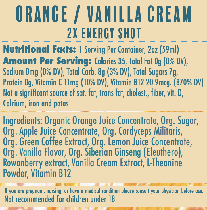 Balaveda Supersonic Organic Citrus Adaptogen Energy Shot 2oz Btl