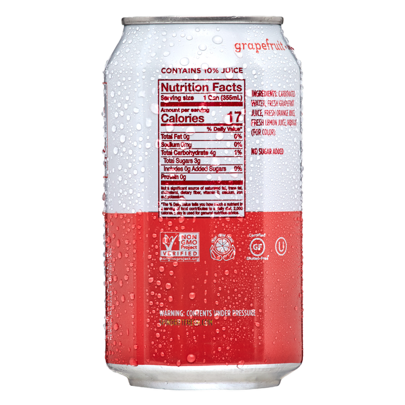 Spindrift Grapefruit Sparkling Water 12oz Can