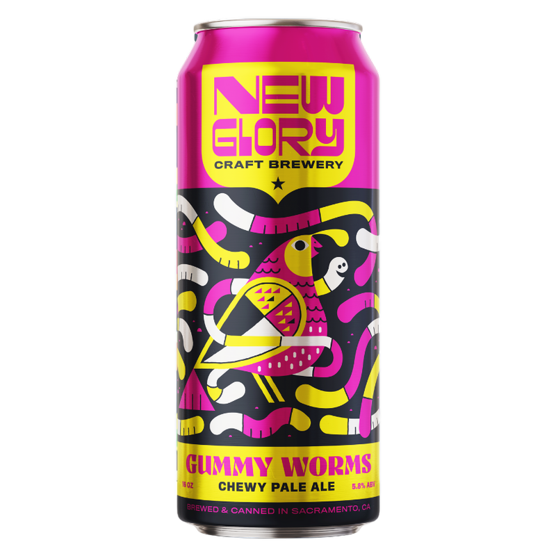 New Glory Craft Brewery Gummy Worms Hazy Pale Ale 4pk 16oz Can