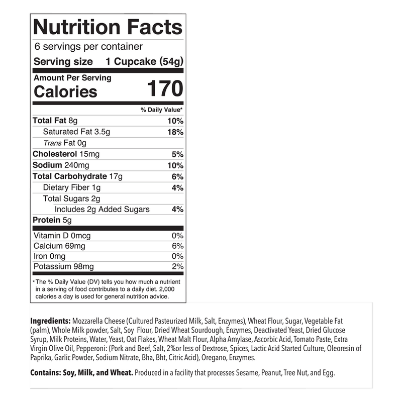 The Pizza Cupcake Pepperoni 6ct 11.5oz