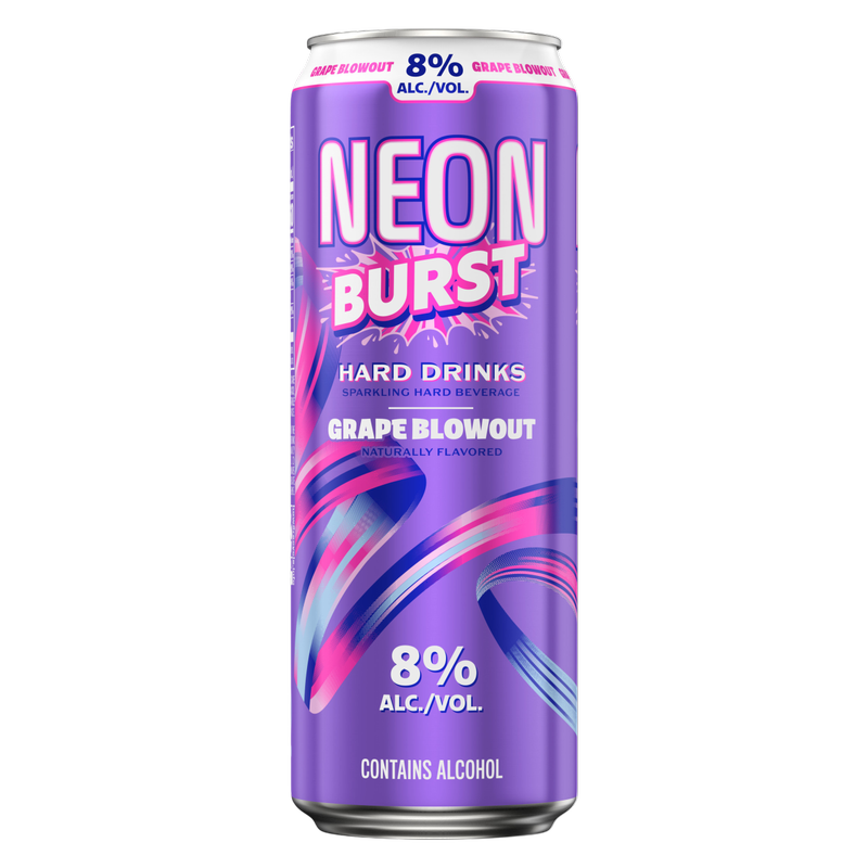 Neon Burst Grape Blowout Hard Drinks Single 25oz Can 8.0% ABV