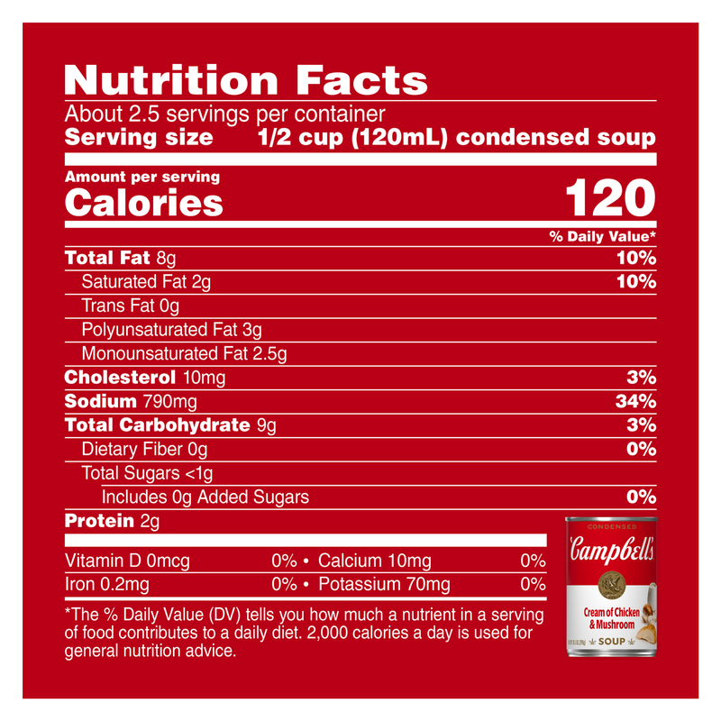 Campbells Cream of Mushroom Soup, 10.5oz.