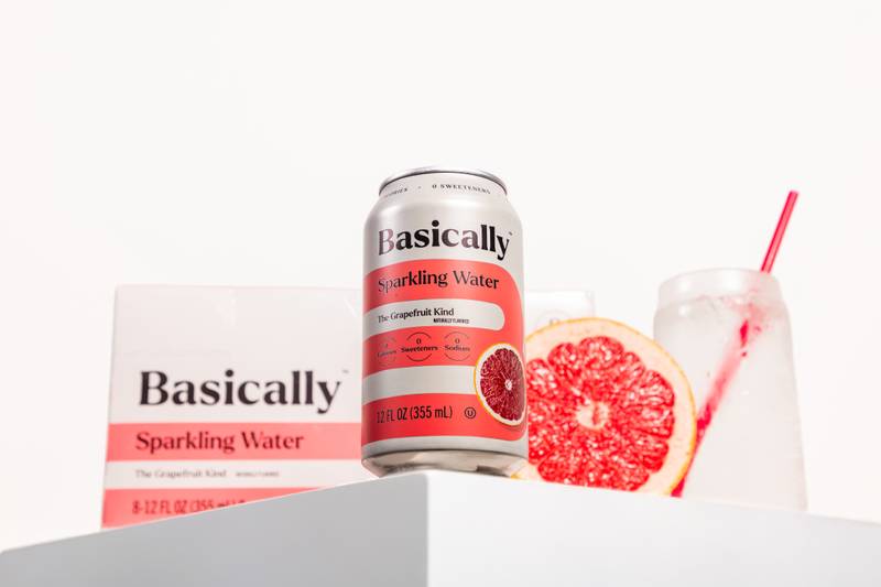 Basically Grapefruit Sparkling Water - 8pk