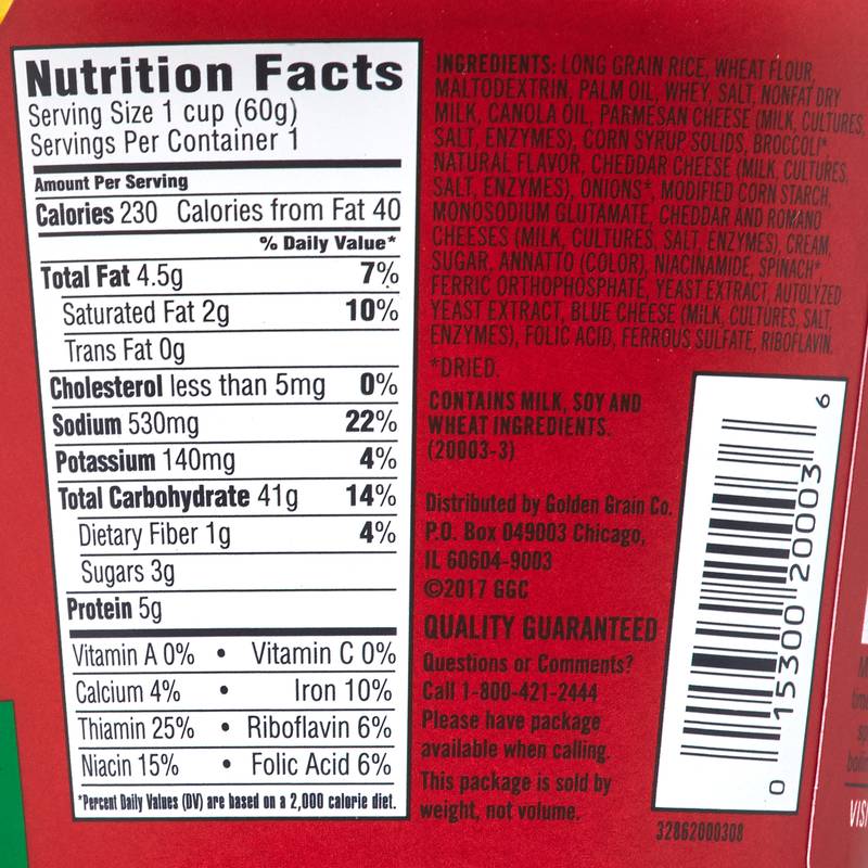 Rice-A-Roni Cheddar Broccoli Rice Cup 2.11oz