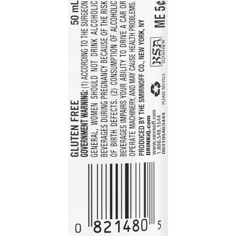 Smirnoff Lime Vodka 50ml