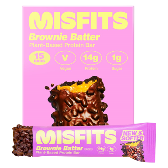 Misfits Plant-Based Brownie Batter Protein Bar 15 CT