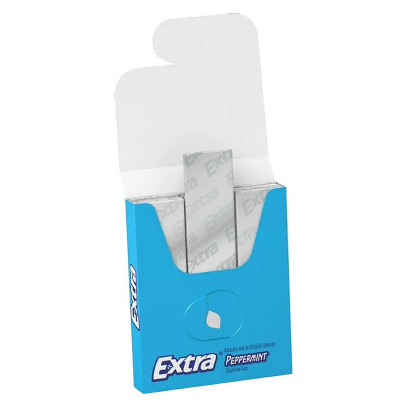 Extra Peppermint Sugar Free Chewing Gum, 15-Stick 10 CT
