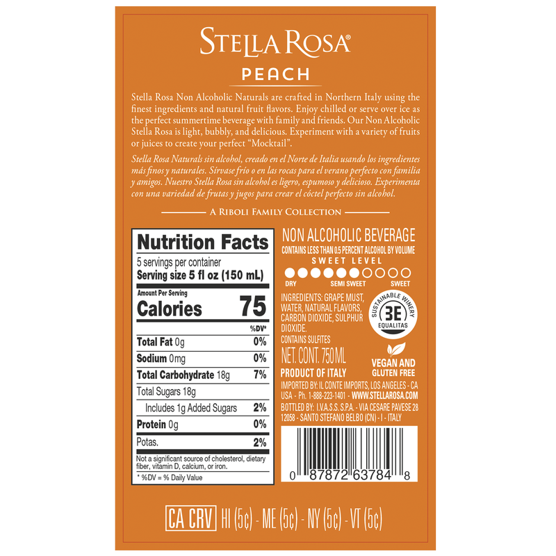 Stella Rosa Peach Non Alcoholic 750ml