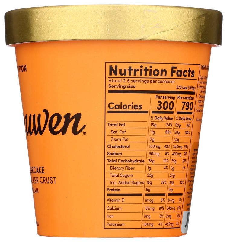 Van Leeuwen Pumpkin Cheesecake Ice Cream Pint, 14oz.