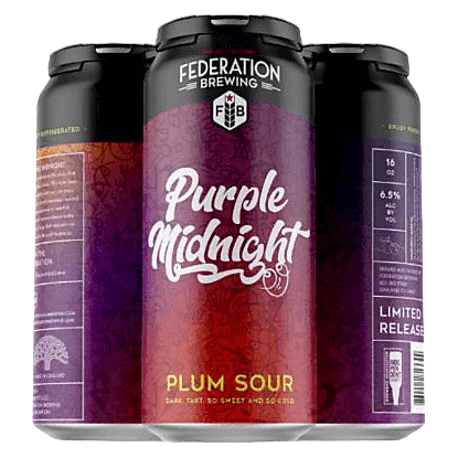 Federation Brewing Purple Midnight Plum Sour 4pk 16oz Can