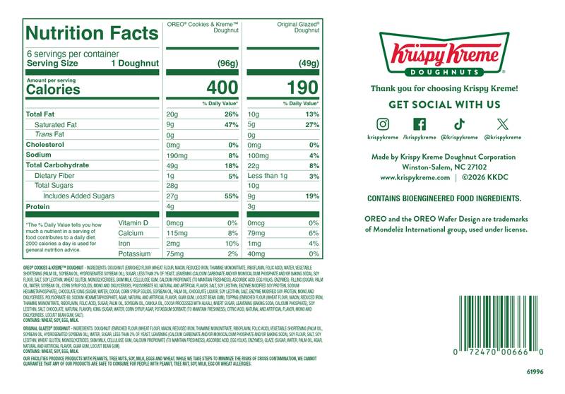 Krispy Kreme Assorted Oreo® Doughnuts - 6ct