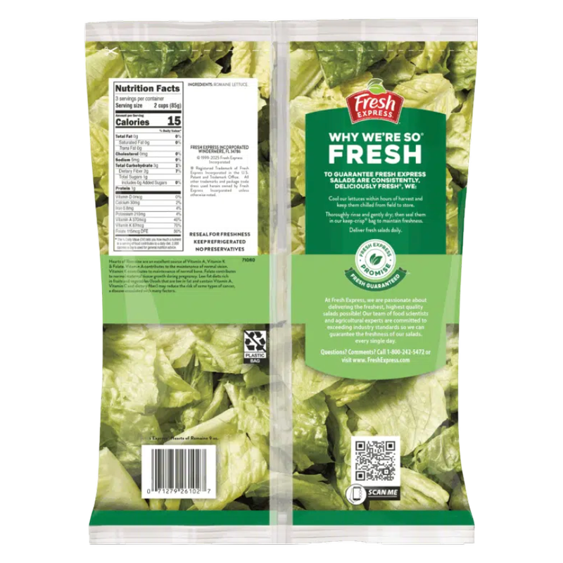 Fresh Express Chopped Hearts of Romaine - 9oz