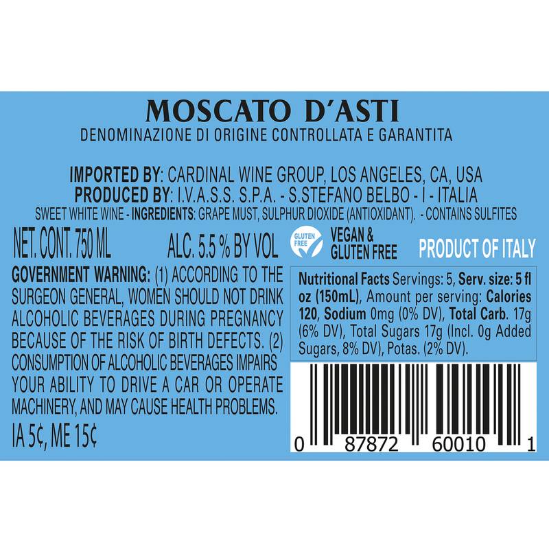Santo Moscato d'Asti DOCG 750ml