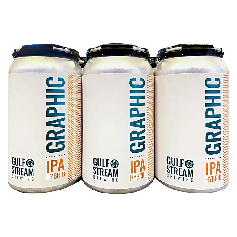 Gulf Stream Brewing Graphic Hybrid IPA 6pk 12oz Can 7.0% ABV