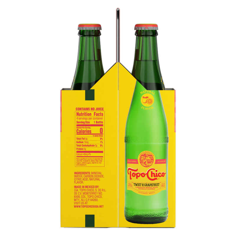Topo Chico Twist Of Grapefruit 4kk 12oz Glass Bottle