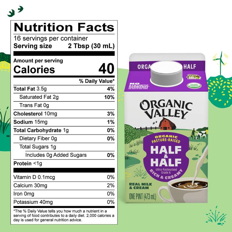 Organic Valley Half & Half 16oz