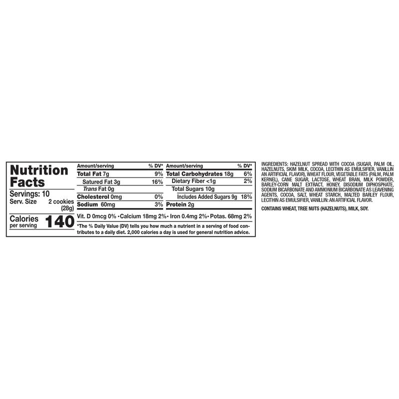 Nutella Biscuits, 20 Count Cookies, Hazelnut Spread with Cocoa, Kids Snacks, 9.7 oz