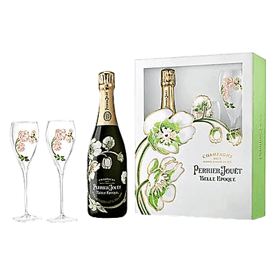 Perrier Jouet Blason Rose Gift Pack w/ 2 Flutes 750ml