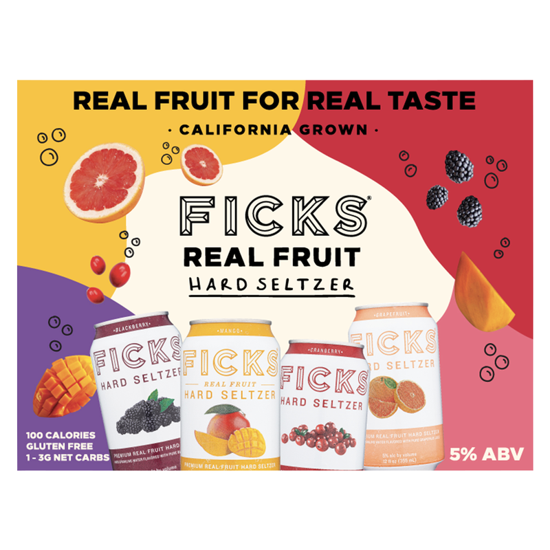 Ficks Seltzer Variety Pack 12pk 12oz Can 5.0% ABV