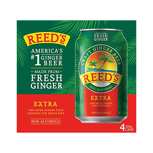 Reed's Extra Ginger Beer 4pk 12oz Can
