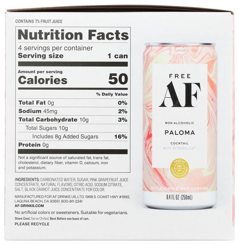 FREE AF Paloma 4pk 8.4oz Can