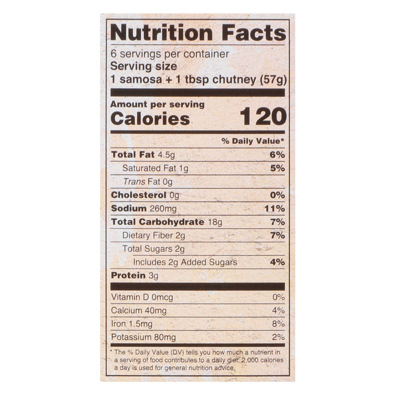Deep Indian Kitchen Potato & Pea Samosas with Chutney 12 oz.
