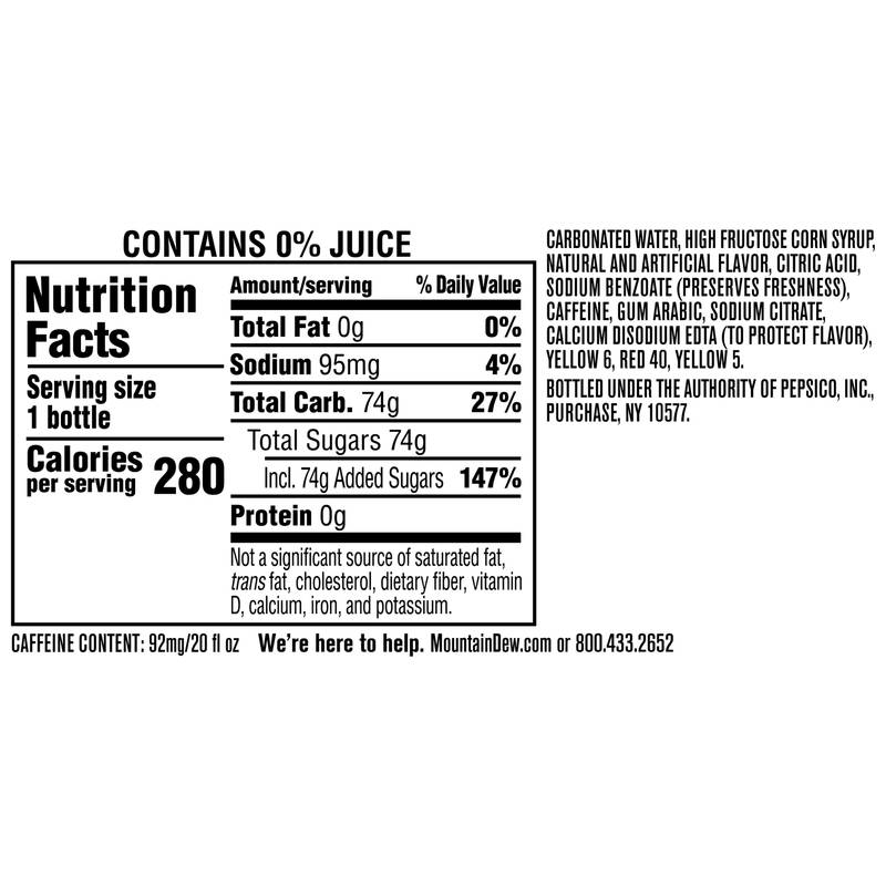 Mountain Dew Baja Cabo Citrus Dew Tropical Citrus Punch 20oz Btl